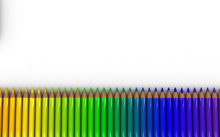 цвет, карандаши, белый, color, pencils, white