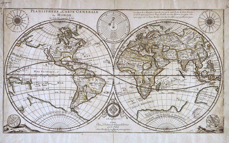 карта, planisphere duval, полушария, map, hemisphere