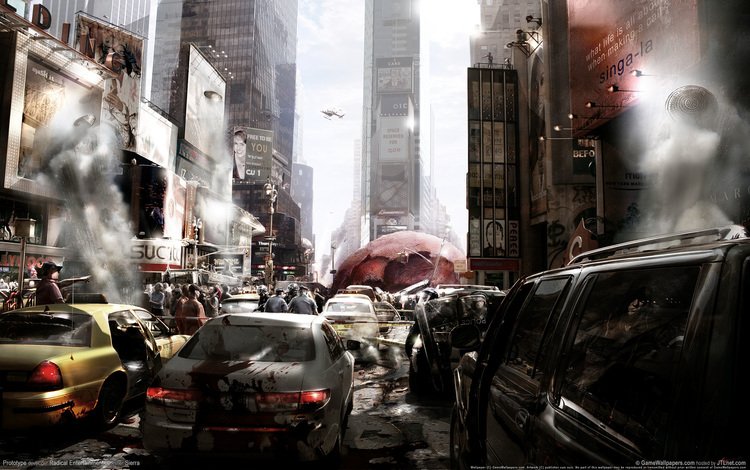 люди, город, нью-йорк, машины, прототип, хаос, вирус, эпидемия, people, the city, new york, machine, prototype, chaos, virus, epidemic
