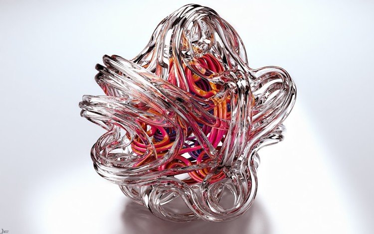 звезда, графика, клубок, стекло, 3д, star, graphics, tangle, glass, 3d