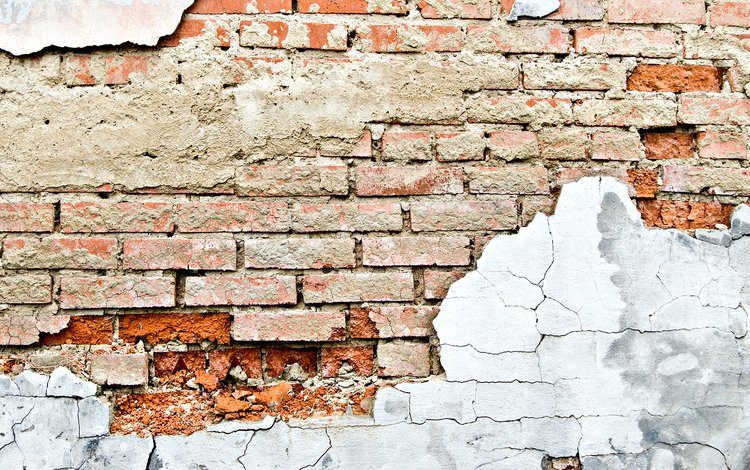 стена, осколки, кирпич, wall, fragments, brick