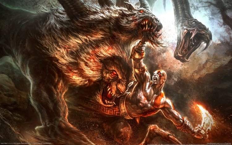 god of war 3, кратос, animal gods, kratos