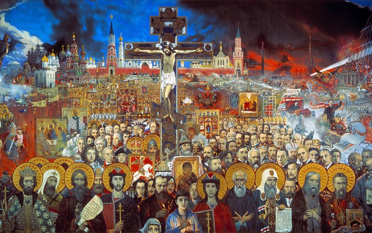 илья глазунов, вечная россия, 1988г, ilya glazunov, eternal russia, 1988
