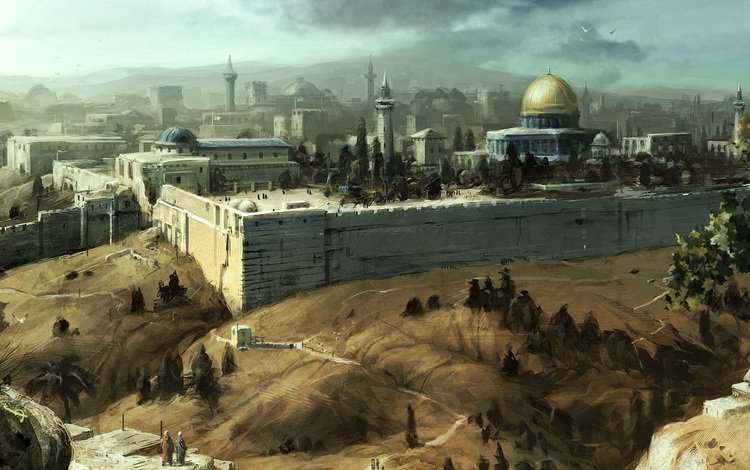 небо, арт, стена, дороги, иерусалим, мечеть, the sky, art, wall, road, jerusalem, mosque