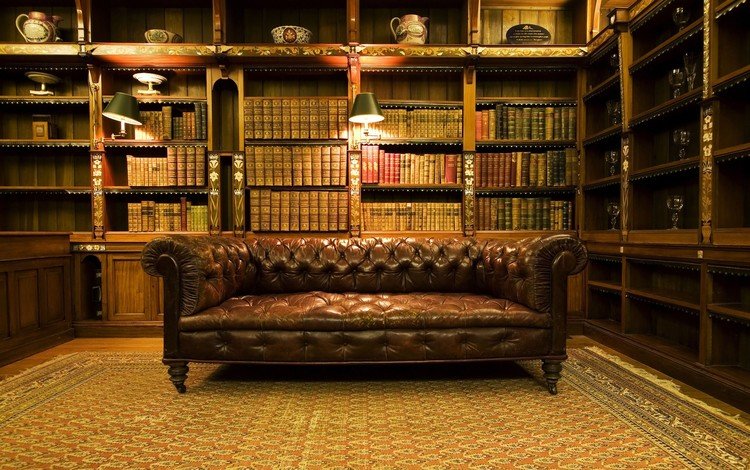 книги, комната, диван, библиотека, books, room, sofa, library