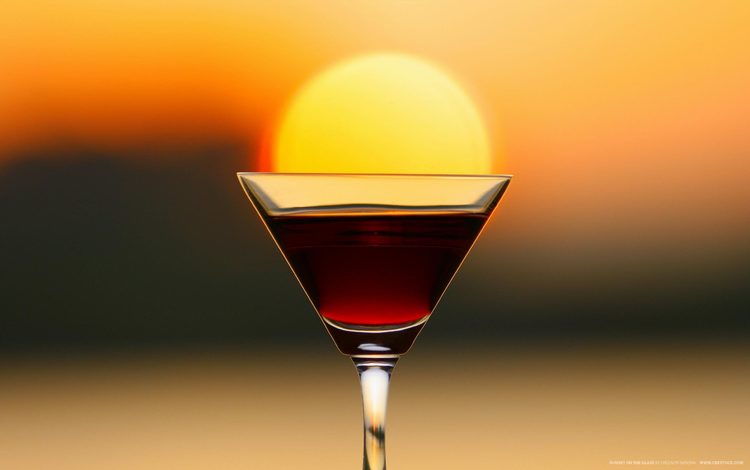 солнце, закат, напиток, горизонт, бокал, вино, the sun, sunset, drink, horizon, glass, wine