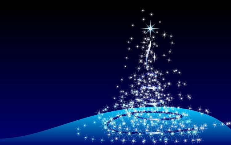 новый год, елка, синий, огоньки, new year, tree, blue, lights