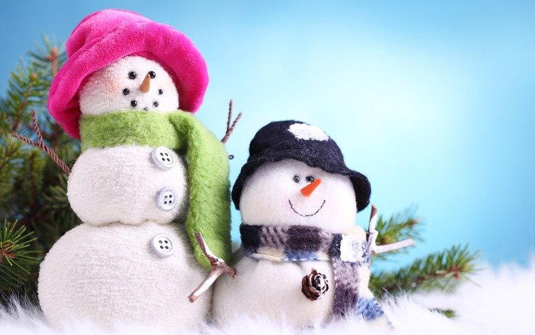 новый год, зима, снеговики, snowmans, улыбчивые, new year, winter, snowmen, smiling