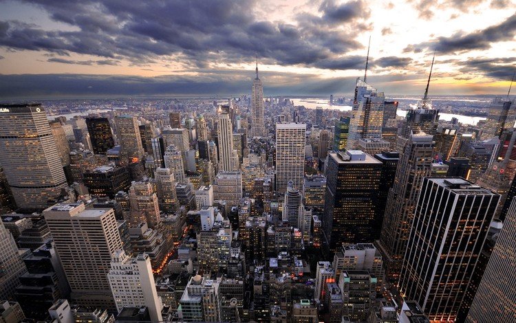 облака, нью-йорк, небоскрёб, clouds, new york, skyscraper