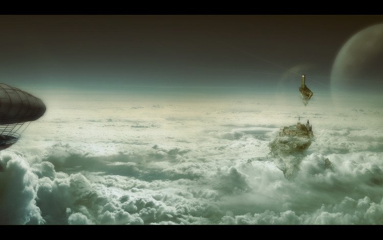 облака, маяк, мир, clouds, lighthouse, the world