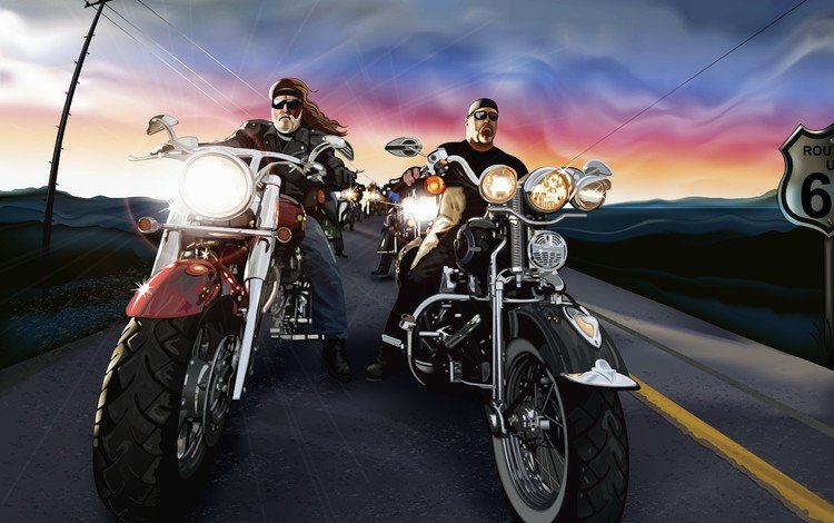 дорога, вектор, мотоцикл, знак, байкеры, road, vector, motorcycle, sign, bikers