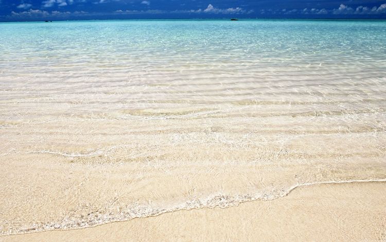 песок, горизонт, волна, океан, sand, horizon, wave, the ocean