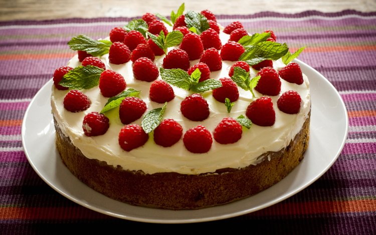 крем для торта, листья, еда, клубника, сладкое, сливки, торт, бисквит, cream cake, leaves, food, strawberry, sweet, cream, cake, biscuit