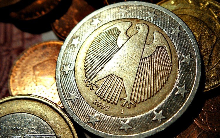 монеты, евро, немецкая, coins, euro, german