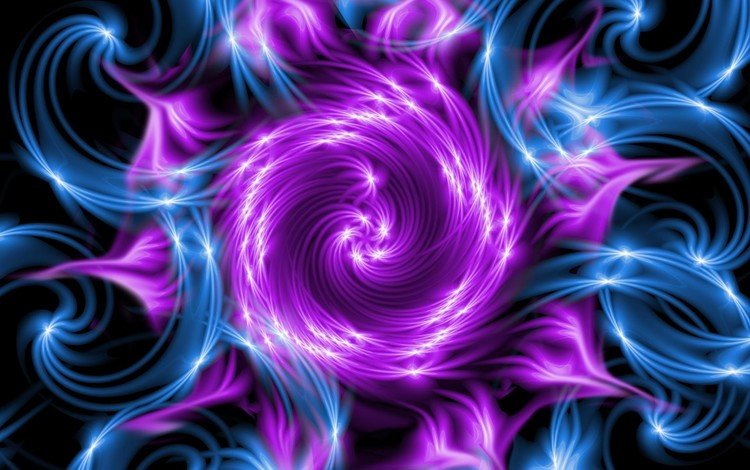 фиолетовый, фрактал, purple, fractal