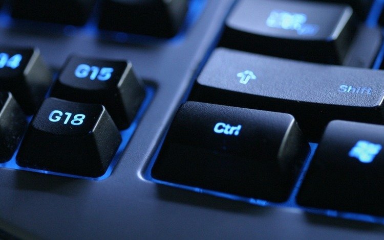 синий, кнопки, клавиатура, подсветка, разное, черная, shift, ctrl, винда, blue, button, keyboard, backlight, different, black, windows