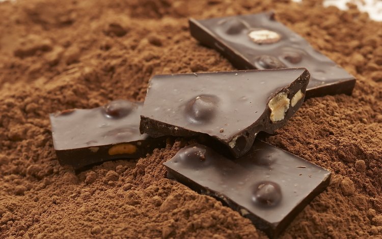 орехи, шоколад, какао, nuts, chocolate, cocoa