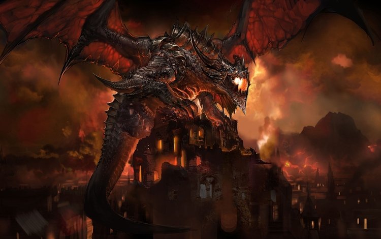 дракон, мир варкрафта, ух, катаклизм, dragon, world of warcraft, wow, cataclysm