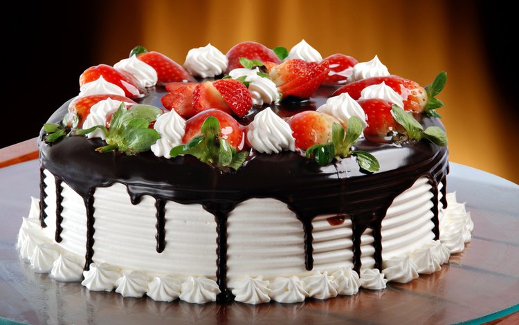 клубника, шоколад, сливки, торт, strawberry, chocolate, cream, cake