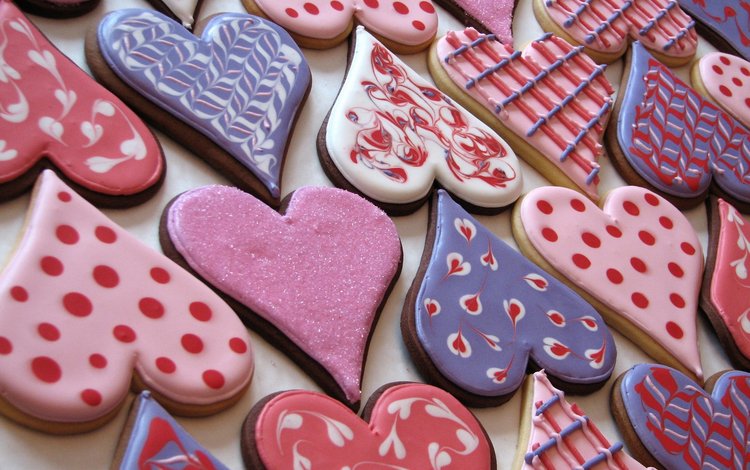 сладости, сердце, сердечки, печенье, глазурь, sweets, heart, hearts, cookies, glaze