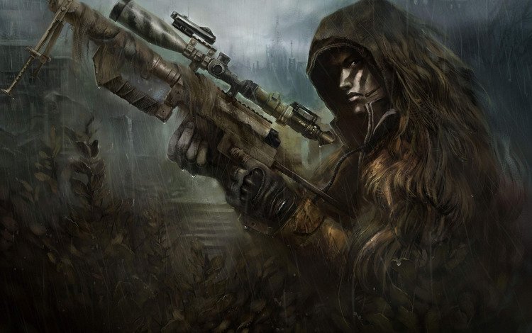 оружие, снайпер, дождь, винтовка, солдат, засада, камуфляж, weapons, sniper, rain, rifle, soldiers, ambush, camouflage