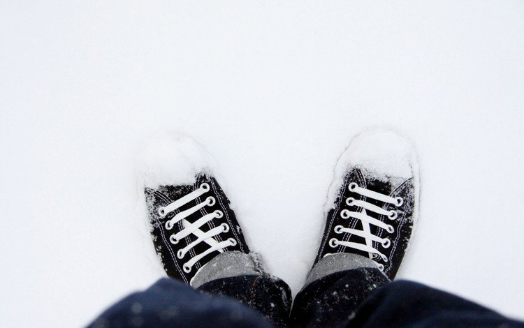 снег, кеды, обувь, snow, sneakers, shoes