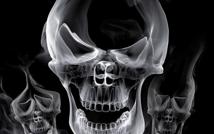 фон, дым, черный, черепа, background, smoke, black, skull