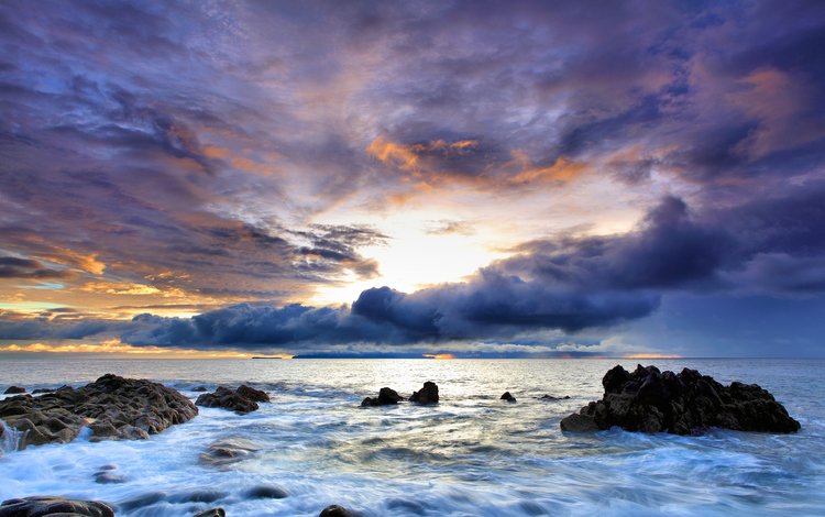 небо, вода, скалы, закат, море, португалия, the sky, water, rocks, sunset, sea, portugal