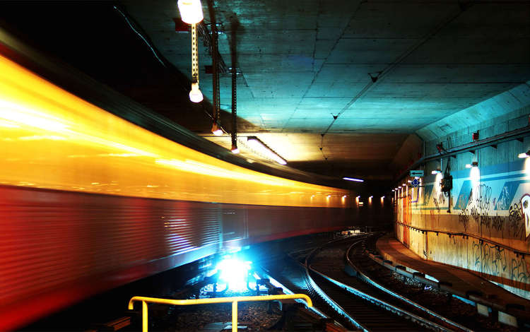 огни, туннель, метро, lights, the tunnel, metro