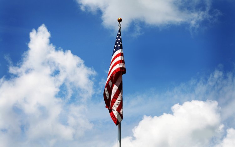 небо, облака, обои, америка, флаг, патриотизм, the sky, clouds, wallpaper, america, flag, patriotism