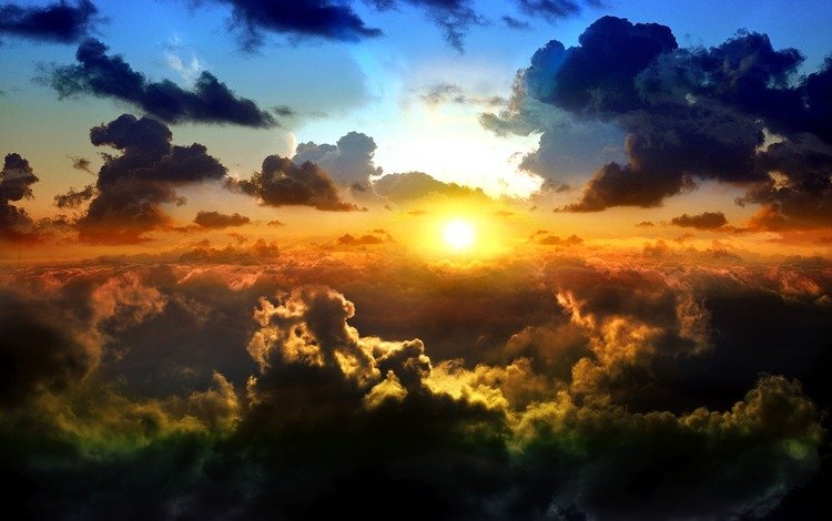 небо, облака, солнце, обои, пейзаж, неба, the sky, clouds, the sun, wallpaper, landscape, sky