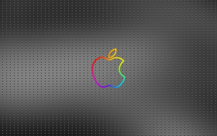 металл, фон, логотип, точки, эппл, metal, background, logo, point, apple