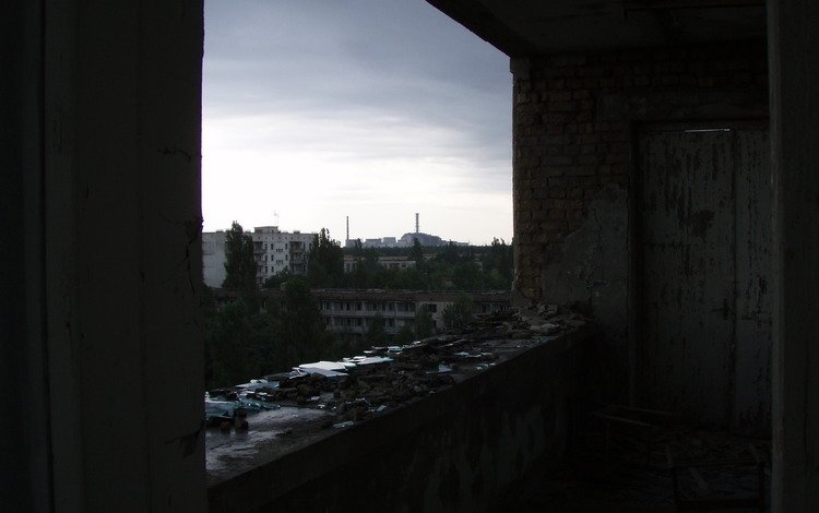 чернобыль, вид из окна, аэс, chernobyl, the view from the window, nuclear power plant