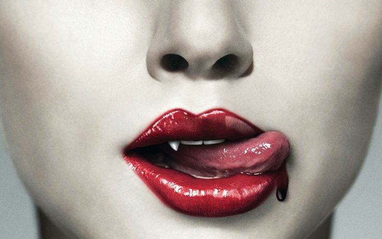 губы, язык, вампир, зубки, lips, language, vampire, teeth
