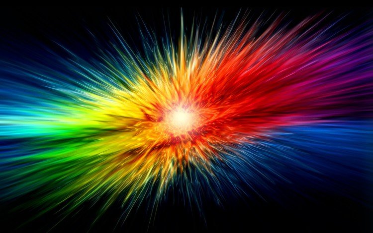 лучи, цвет, взрыв, rays, color, the explosion