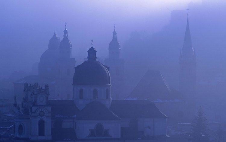туман, австрия, зальцбург, fog, austria, salzburg
