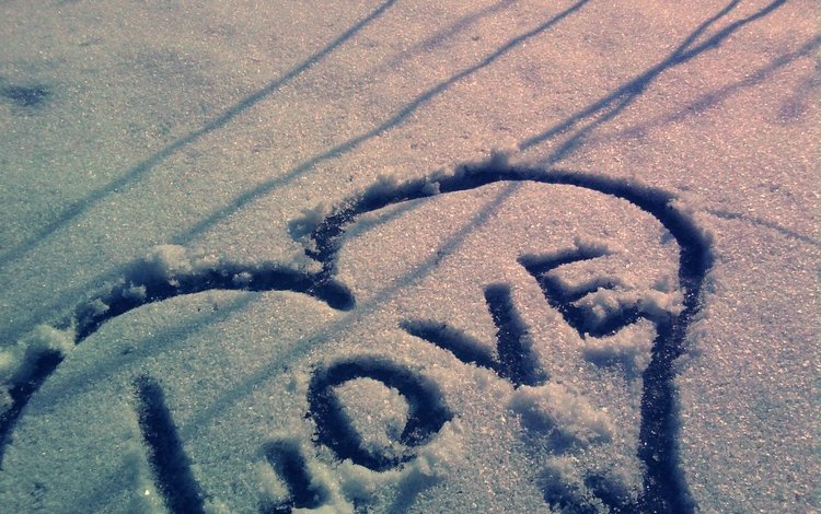 снег, сердце, любовь, snow, heart, love