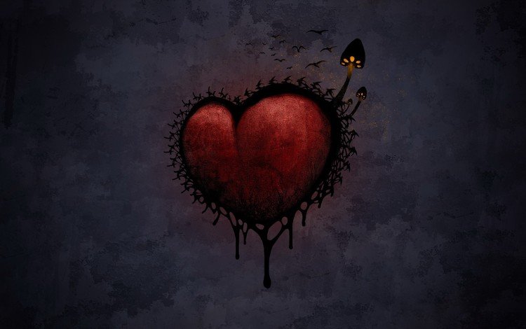 мрак, грибы, сердце, the darkness, mushrooms, heart