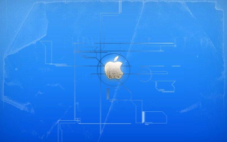 фон, голубой, логотип, эппл, background, blue, logo, apple