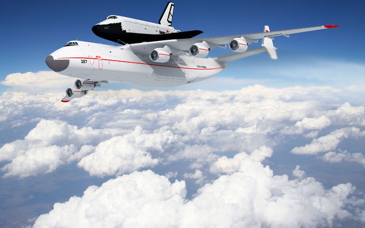 облака, самолет, полет, ан-225, буран, clouds, the plane, flight, the an-225, buran