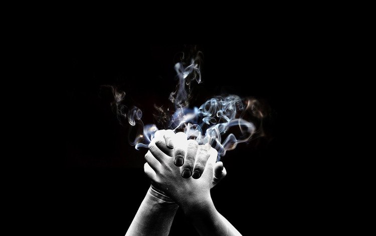 дым, руки, smoke, hands