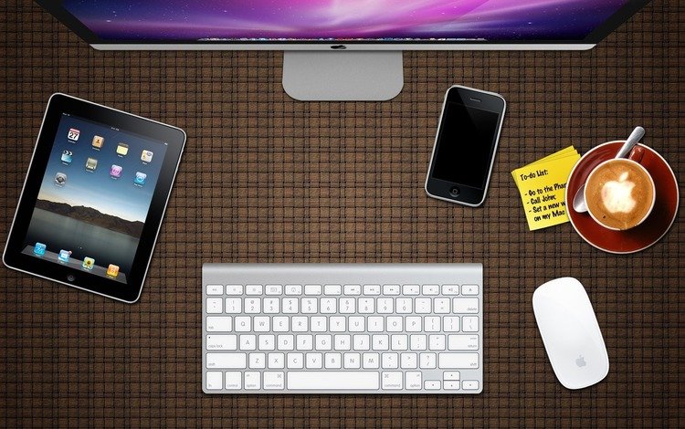 клавиатура, apple desk, ipad, айфон, эппл, keyboard, iphone, apple
