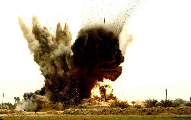 взрыв, бомба, авианалет, the explosion, bomb, airstrike