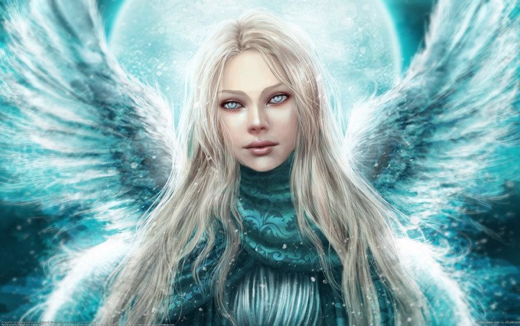 зима, девушка, взгляд, крылья, ангел, winter, girl, look, wings, angel