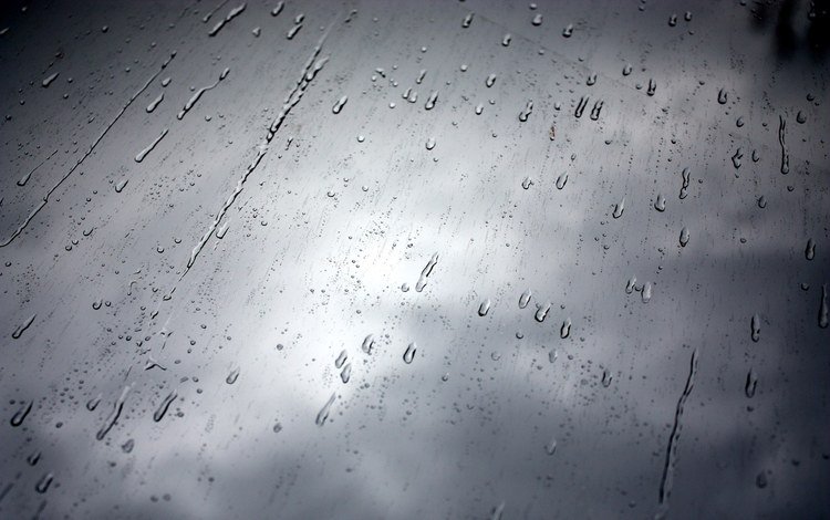 небо, капли, дождь, окно, стекло, чёрно-белый, дождливый день, the sky, drops, rain, window, glass, black and white, rainy day