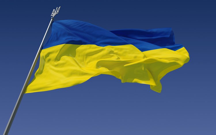 флаг, украина, малый герб, flag, ukraine, small coat of arms