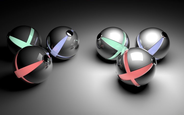 шары, сферы, 3д, трехмерная графика, balls, sphere, 3d