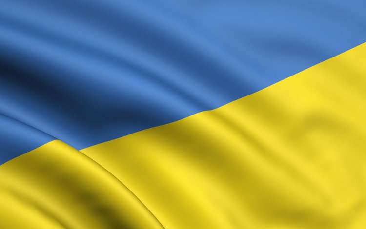 желтый, синий, флаг, украина, yellow, blue, flag, ukraine