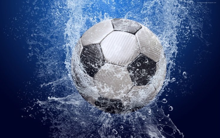 вода, футбол, капли, брызги, мяч, water, football, drops, squirt, the ball