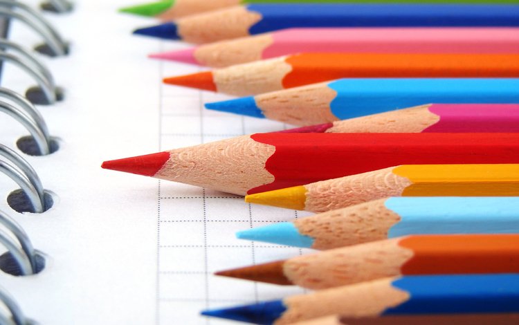 цвета, карандаши, лист, блокнот, color, pencils, sheet, notepad